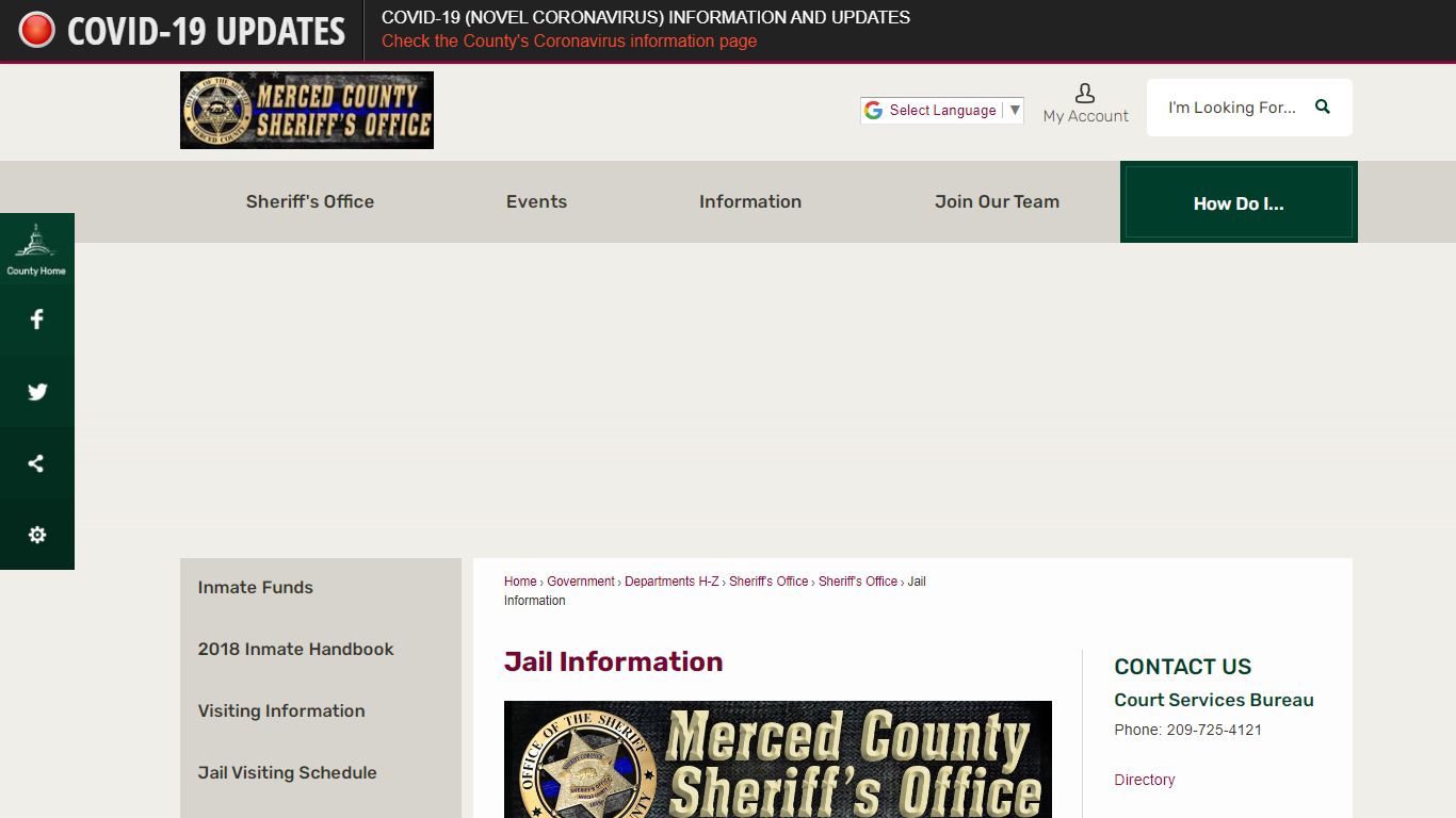 Jail Information | Merced County, CA - Official Website